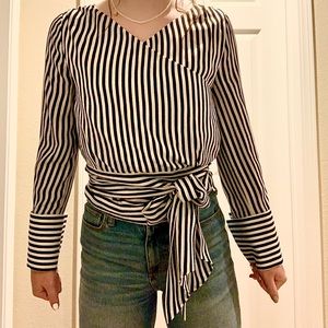 Sleek Striped Blouse